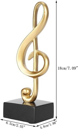 AIXICWXI النحت الموسيقي الموسيقى ملاحظة تمثال الموسيقية ملاحظة الحلي الموسيقية رمز الديكور سطح المكتب الراتنج الحرفية للمنزل البيانو الهدايا التذكارية in Kuwait