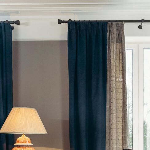 14 قطعة من حلقات الستائر السوداء مقاس 1.5 انش للستائر، حلقات ستائر مع فتحات، حلقات قضيب ستارة سوداء غير لامعة in Kuwait