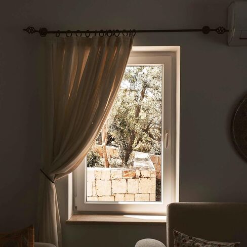 14 قطعة من حلقات الستائر السوداء مقاس 1.5 انش للستائر، حلقات ستائر مع فتحات، حلقات قضيب ستارة سوداء غير لامعة in Kuwait