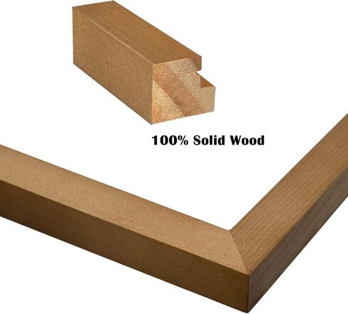 إطارات الصور Egofine 4 عبوات عرض الصور 5x7/8x10 مع حصيرة أو 11x14 بدون حصيرة مصنوعة من الخشب الصلب المغطى بزجاج شبكي لعرض سطح الطاولة وإطار صور مثبت على الحائط، بني فاتح in Kuwait