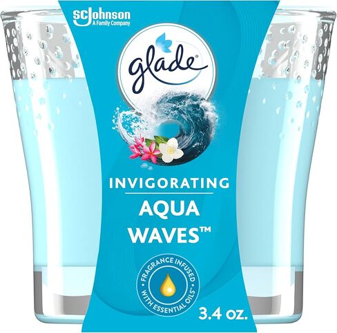 Glade Candle Jar, Air Freshener, Aqua Waves, 3.4 Oz in Saudi Arabia