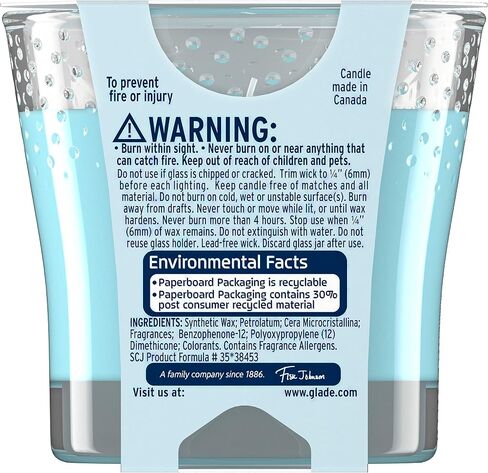 Glade Candle Jar, Air Freshener, Aqua Waves, 3.4 Oz in Saudi Arabia