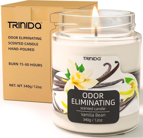 TRINIDa Citronella Candles - 10.5oz Premium Citronella Scented Candle for Outdoor, Enhanced Scents, Soy Candles with Long Burning Time - Ideal for Outdoor, Backyard, Indoor in Saudi Arabia