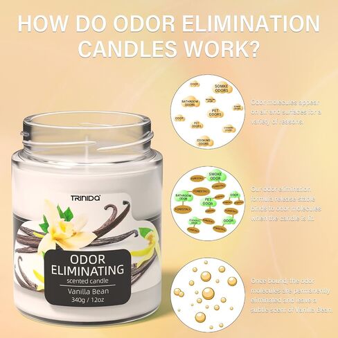 TRINIDa Citronella Candles - 10.5oz Premium Citronella Scented Candle for Outdoor, Enhanced Scents, Soy Candles with Long Burning Time - Ideal for Outdoor, Backyard, Indoor in Saudi Arabia