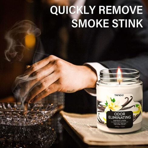 TRINIDa Citronella Candles - 10.5oz Premium Citronella Scented Candle for Outdoor, Enhanced Scents, Soy Candles with Long Burning Time - Ideal for Outdoor, Backyard, Indoor in Saudi Arabia