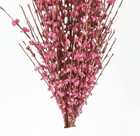 10 Pieces 29.5" Long of Artificial Flowers Faux Jasmine Fake Flower Pussy Willow Branches Stems for Vase Wedding Home Office Party Hotel Restaurant Decoration (Dark Purple) in Kuwait