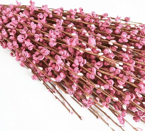 10 Pieces 29.5" Long of Artificial Flowers Faux Jasmine Fake Flower Pussy Willow Branches Stems for Vase Wedding Home Office Party Hotel Restaurant Decoration (Dark Purple) in Kuwait