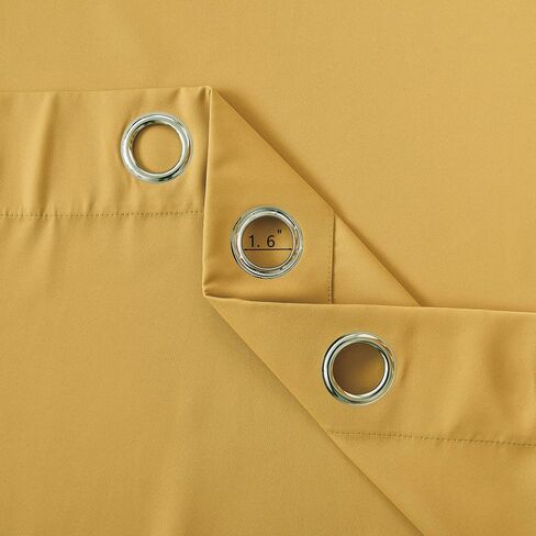 Gold Yellow Curtains 45 Inch Length For Kids Bedroom Privacy Protection Curtains For Bathroom Small Windows Top Grommet Darkening Yellow Blackout Short Curtains Set of 2 Panels 52 X 45 Inches Long in Kuwait