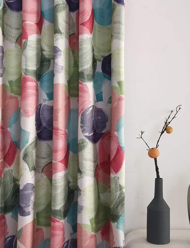 VOGOL Blackout Curtains with White Sheer, Mix and Match Thermal Insulted Drapes for Dining Room, Bird Flower Pattern Grommet Window Treatments Home Decor, 52 x 63, 2 Panels in Kuwait