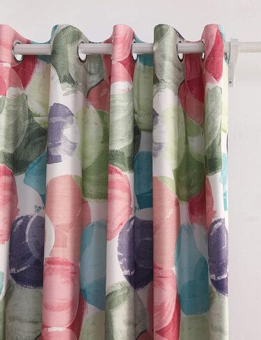 VOGOL Blackout Curtains with White Sheer, Mix and Match Thermal Insulted Drapes for Dining Room, Bird Flower Pattern Grommet Window Treatments Home Decor, 52 x 63, 2 Panels in Kuwait