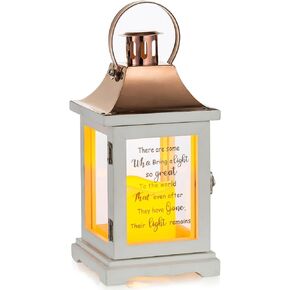 Romadedi Memorial Candle Holder Sympathy Gifts - for Loss of Loved One Glass Hurricane Holder with Touching Message Loving Remembrance Christmas in Heaven Decor for Bereavement Funeral