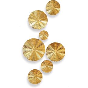 TEIPAI Black and Gold Wall Decor for Living Room, 7PCS Gold Metal Wall Art for Bedroom Porch Hallway Decoration, Modern Home Decor for Office Dining Room Apartment New Home Gift in Kuwait