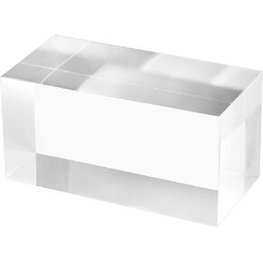 2in Thickness Solid Acrylic Cube Display Block Clear Polished Pedestal Stand Riser Solid Base 2" x 8" x 8", 1 Pack in Kuwait