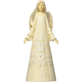 Enesco Foundations Collection Comfort Angel Releasing Doves Bereavement Figurine- Resin Hand Painted Collectible Decorative Angels Figurines Home Decor Memorial Statue, 9 Inch
