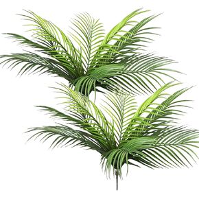 HHZQYYDS 2 Pcs Artificial Palm Leaves Fake Palm Plants Faux Palm Leaf Jungle Tropical Party Leaves Decor in Saudi Arabia