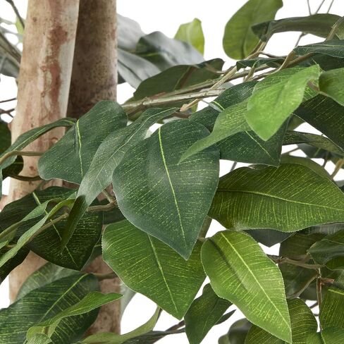 Vickerman 4' Artificial Ficus Bush - 4-Foot Tall Fake Ficus Bush in Black Plastic Pot - Realistic Floor Plant with Detailed Leaves - Perfect Fake Tree for Greenery Decor in Saudi Arabia