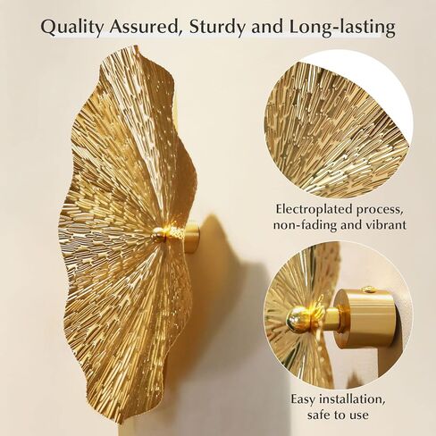 TEIPAI Black and Gold Wall Decor for Living Room, 7PCS Gold Metal Wall Art for Bedroom Porch Hallway Decoration, Modern Home Decor for Office Dining Room Apartment New Home Gift in Kuwait