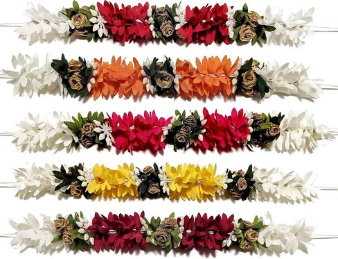 Haldi Kumkum | Set of 5 Gajra | Head Bands | Return Gift | Give away | HK-Gajra1 in Saudi Arabia