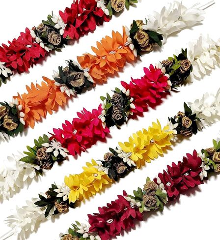 Haldi Kumkum | Set of 5 Gajra | Head Bands | Return Gift | Give away | HK-Gajra1 in Saudi Arabia