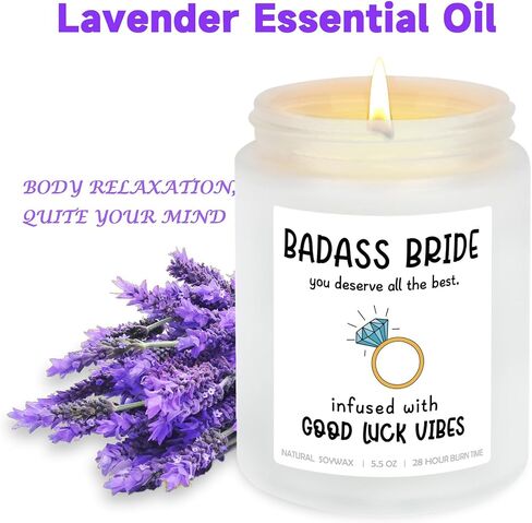 Bridesmaid Proposal Gifts Can't Get Hitched Lavender Scented Soy Candle - Wedding or Bachelorette Party Best Friend Birthday Gifts for Women Funny Gifts Bridesmaid Candle in Kuwait