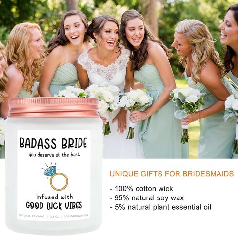 Bridesmaid Proposal Gifts Can't Get Hitched Lavender Scented Soy Candle - Wedding or Bachelorette Party Best Friend Birthday Gifts for Women Funny Gifts Bridesmaid Candle in Kuwait