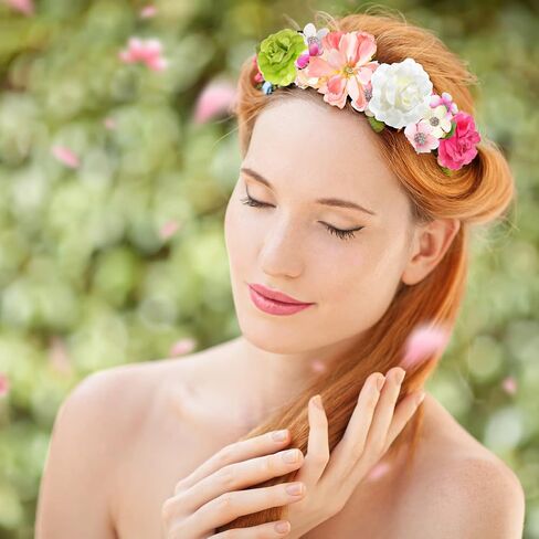 217 Pieces Flower Mini Silk Heads Fake Rose Daisy Faux Flowers for Crafts Rose Flowers Plum Blossom Heads Sunflower Daisy Wedding Decoration for Halloween Home Wedding, 2-4 cm (Assorted Colors) in Saudi Arabia