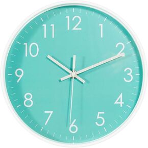 10-Inch Modern Simple Wall Clock Indoor Silent Non-Ticking Quartz Quiet Sweep Movement Battery Operated Wall Clock for Office/Kitchen/Bedroom/School Decorative
