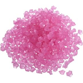 MECCANIXITY 1000pcs Glow Rocks 8-10mm Glow Pebbles Decoration in The Dark Luminous Stones Decor DIY Decorative Clear Pink for Garden, Potted Plant, Fish Tank in Saudi Arabia