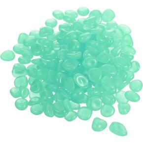 MECCANIXITY 900pcs Glow Rocks 13-17mm Glow Pebbles Decoration in The Dark Luminous Stones Decor DIY Decorative Dark Blue for Garden, Potted Plant, Fish Tank