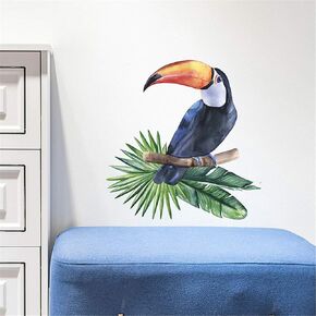 ROFARSO Lifelike Lovely Cute A Row of Birds Animal Vinyl Wall Stickers Removable Wall Decals Art Decorations Decor for Nursery Baby Bedroom Playroom Living Room Murals