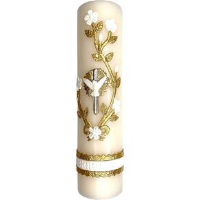 Candle Handmade Artisanal Cross Confirmation Mass Baptism Catholic