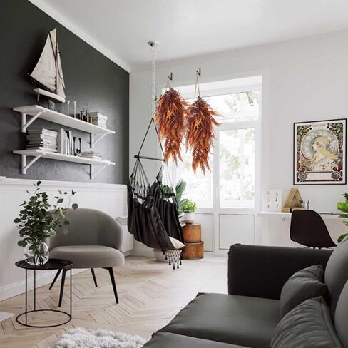 Musdoney 2 قطعة من النباتات الاصطناعية بوسطن السرخس الكرمة المزيفة المعلقة ديكور اللبلاب البلاستيكي للجدار الداخلي والخارجي وسلال التعليق لديكور إكليل الزفاف (توهج غروب الشمس) in Kuwait