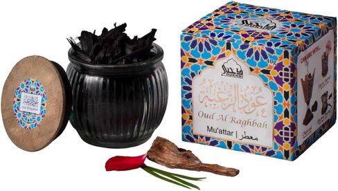 عود الابتسام معطر بخورعود الابتسام معطر بخور by Dukhni | 1 جرة × 40 جرام | بخور عربي | رقائق الخشب العطرية | مزيج العود الزهري الدافئ | مثالية لوقت الصلاة in Kuwait