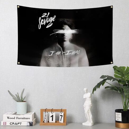 21 سافاج مغني الراب كاتب الأغاني العلم 3x5Ft الموسيقى مغني الراب المشارك نسيج كلية غرفة النوم الرجال رجل كهف فرات نوم جدار راية in Kuwait