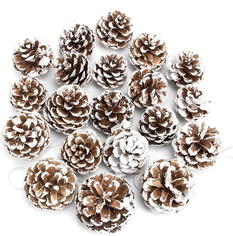 JEKOSEN 24PCS Christmas Ball Ornaments for Xmas Tree Decor 2.36" Shatterproof Christmas Tree Decorations with Hanging Rope Multi Color (Light Blue & White in Kuwait
