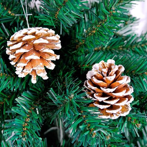 JEKOSEN 24PCS Christmas Ball Ornaments for Xmas Tree Decor 2.36" Shatterproof Christmas Tree Decorations with Hanging Rope Multi Color (Light Blue & White in Kuwait