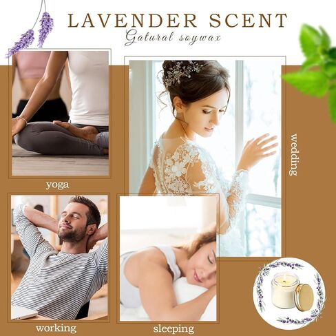 24 قطعة من شموع ماسون صغيرة من Lounsweer، 4oz شموع صغيرة معطرة برائحة اللافندر بكميات كبيرة من الشمع لتخفيف التوتر، شموع العلاج العطري لعيد الميلاد وهدية عيد الميلاد وحفلات الزفاف وحفلات استقبال المولود الجديد (ذهبي) in Kuwait