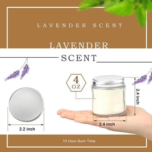 Lounsweer 24 Pcs Bulk Candles Mini Mason Jar Candles 4oz Small Scented Wedding Favors Gifts Lavender Wax Stress Relief Aromatherapy Candles for Christmas Birthday Baby Shower Party Favors(Rose Gold) in Saudi Arabia