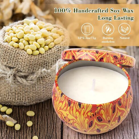 هدايا الشموع المعطرة للنساء من أليكياي، شموع معطرة للمنزل، 12 مجموعة هدايا شموع شمع الصويا، هدايا عيد ميلاد للنساء الأم وأفضل الأصدقاء والزميلة، شكرًا لك هدايا عيد الأم in Saudi Arabia
