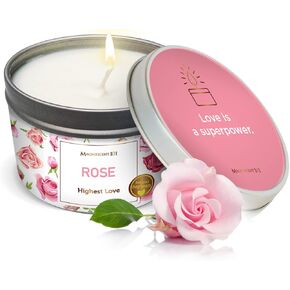 MAGNIFICENT101 Flower Intention Smudge Candle for House Energy Cleansing, Banishes Negative Energy I Purification and Chakra Healing - Natural Soy Wax Tin Candle 6oz (AZAHAR) in Kuwait