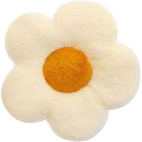 19.7" Flower Shaped Throw Pillows Cute Daisy Plush Floor Pillows Cushion Sedentary Leisure and Comfortable Butt Cushion for Bedroom, Sofa (Yellow)