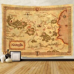 F-FUN SOUL Map Poster Tapestry, 60x40inches Soft Flannel, Film Games Map Retro Pattern Wall Hanging Tapestries for Living Room Bedroom Home Decor GTZYFS1265 in Saudi Arabia