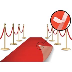 قماش تزيين حفلات هوليوود من Red Carpet Floor Runner 100 جرام لكل متر مربع (أحمر، 2 × 15 قدم) in Kuwait