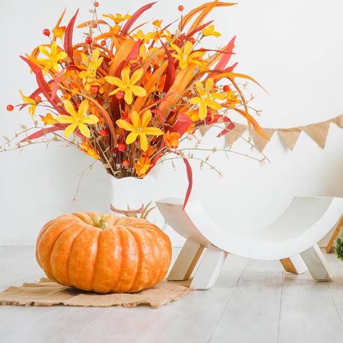 ChamBay Fall Faux Flowers, 6pcs Artificial Flowers Fall Picks, Fake Silk Flowers Fall Stems, Faux Paper Flowers Fall Floral Stems for Farmhouse Table DéCor, Thanksgiving Gifts in Kuwait