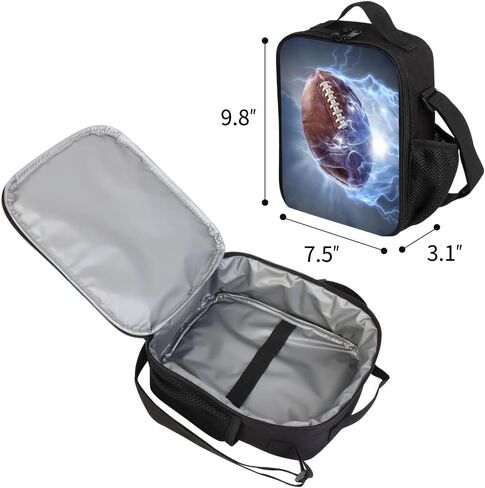 P ELEGANT PROTECTION Luminous American football 3D Print School Backpack,Personalized Lightweight Students Bookbag for Teens Kids in Kuwait
