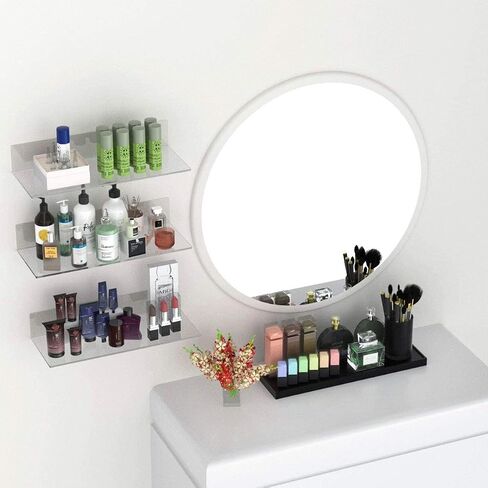 FEMELI Clear Acrylic Shelves Floating Shelves (6 inch) in Saudi Arabia