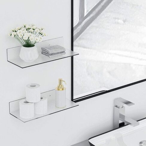 FEMELI Clear Acrylic Shelves Floating Shelves (6 inch) in Saudi Arabia