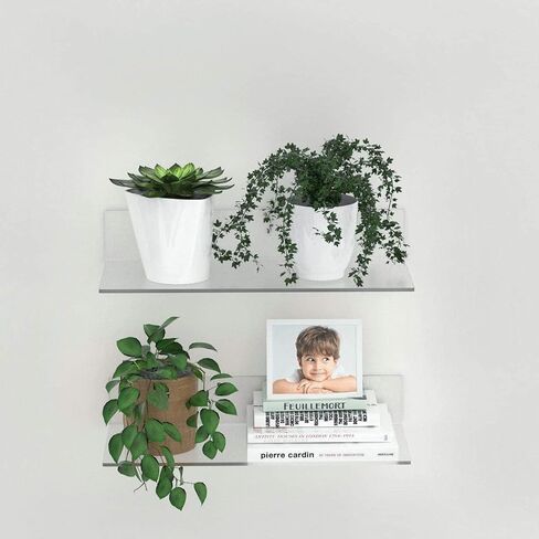FEMELI Clear Acrylic Shelves Floating Shelves (6 inch) in Saudi Arabia