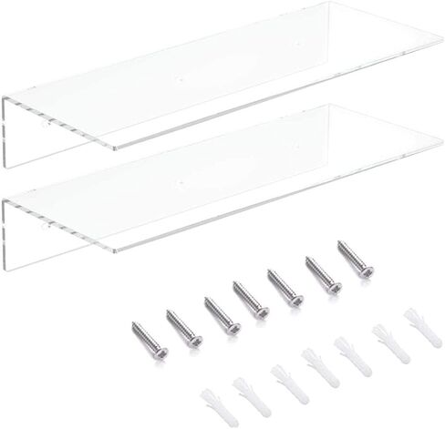FEMELI Clear Acrylic Shelves Floating Shelves (6 inch) in Saudi Arabia