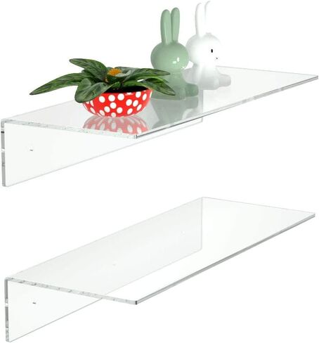 FEMELI Clear Acrylic Shelves Floating Shelves (6 inch) in Saudi Arabia